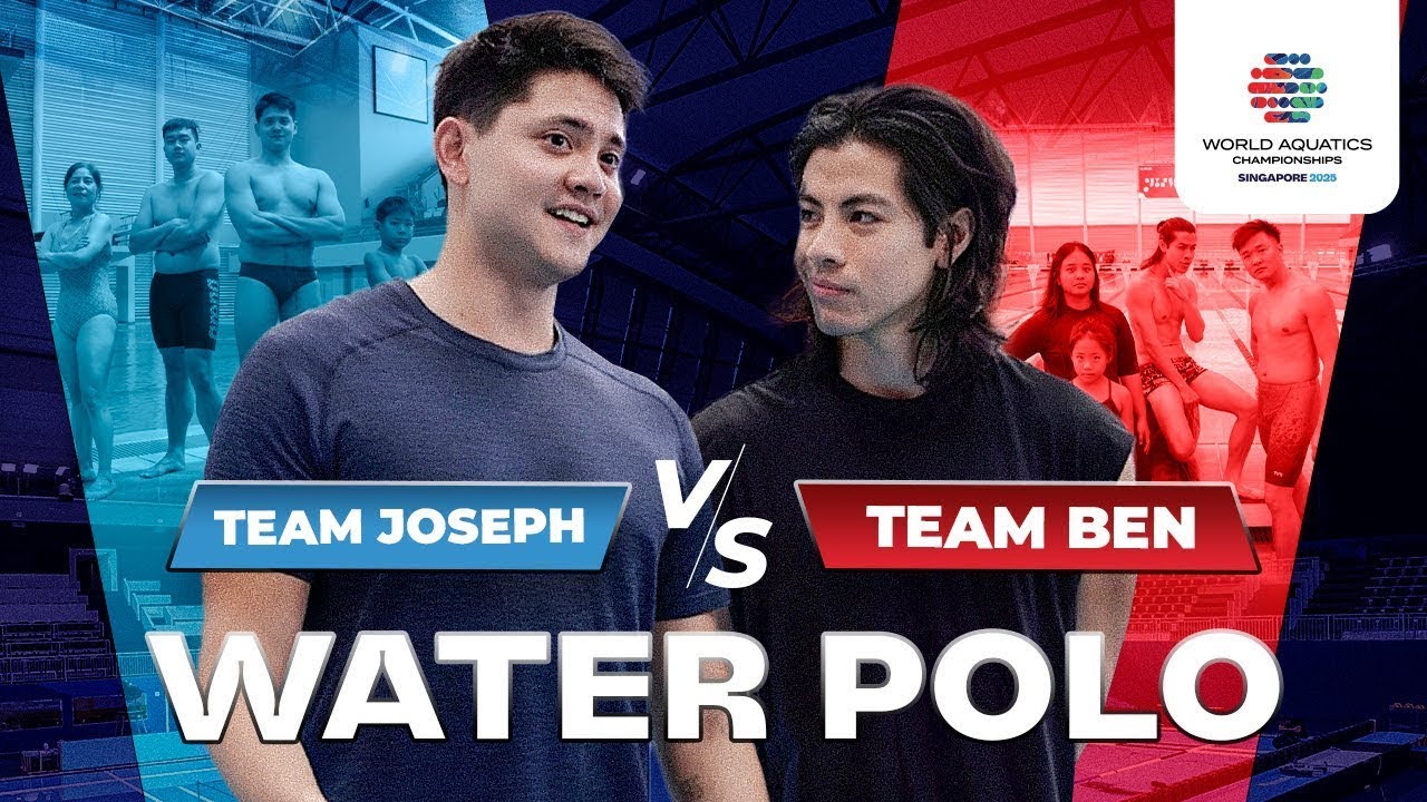 #WaterPolo Challenge: Team Joseph vs Team Ben 🤽‍♂️ | World Aquatics Championships Singapore -  2025