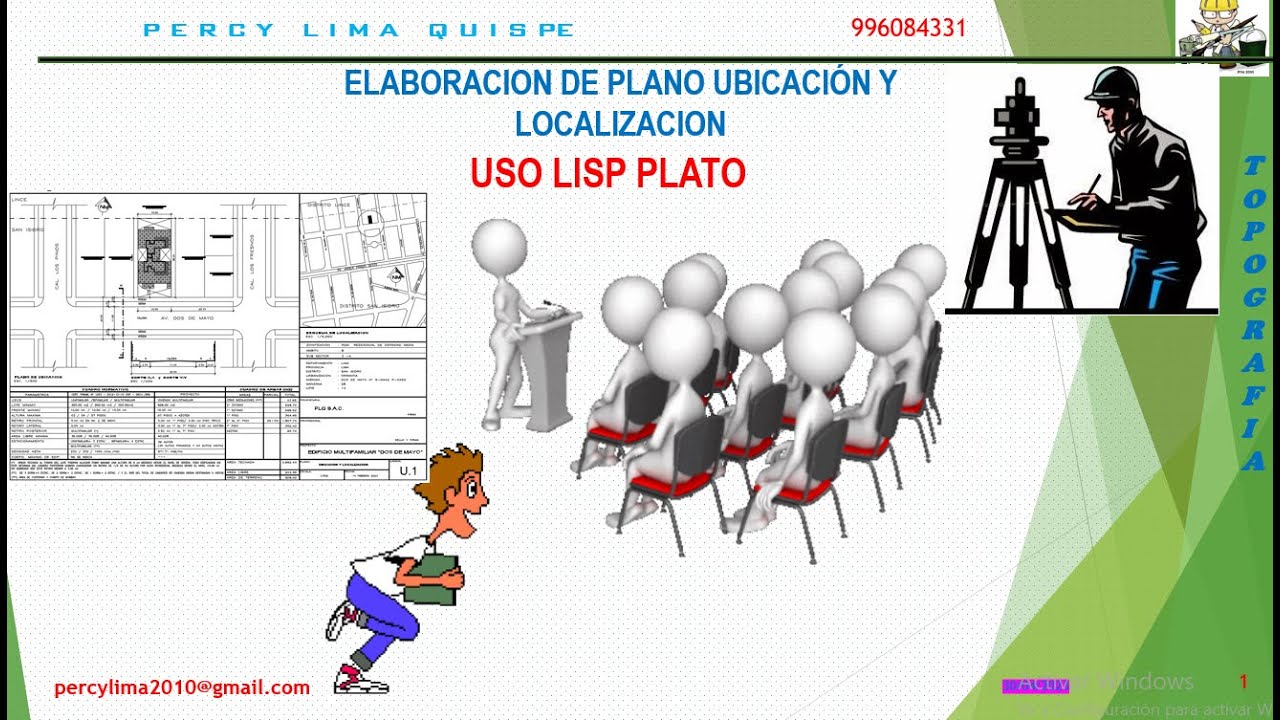 USO DE LISP PLATO PLANO PERIMETRICO Y UBICACION AUTOCAD