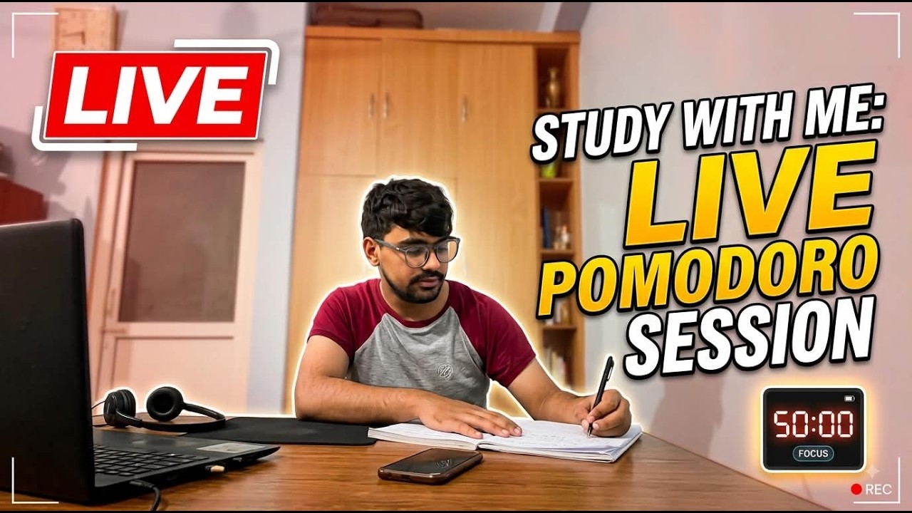study with me 🎧 quiet background ambience, high productivity & focus
