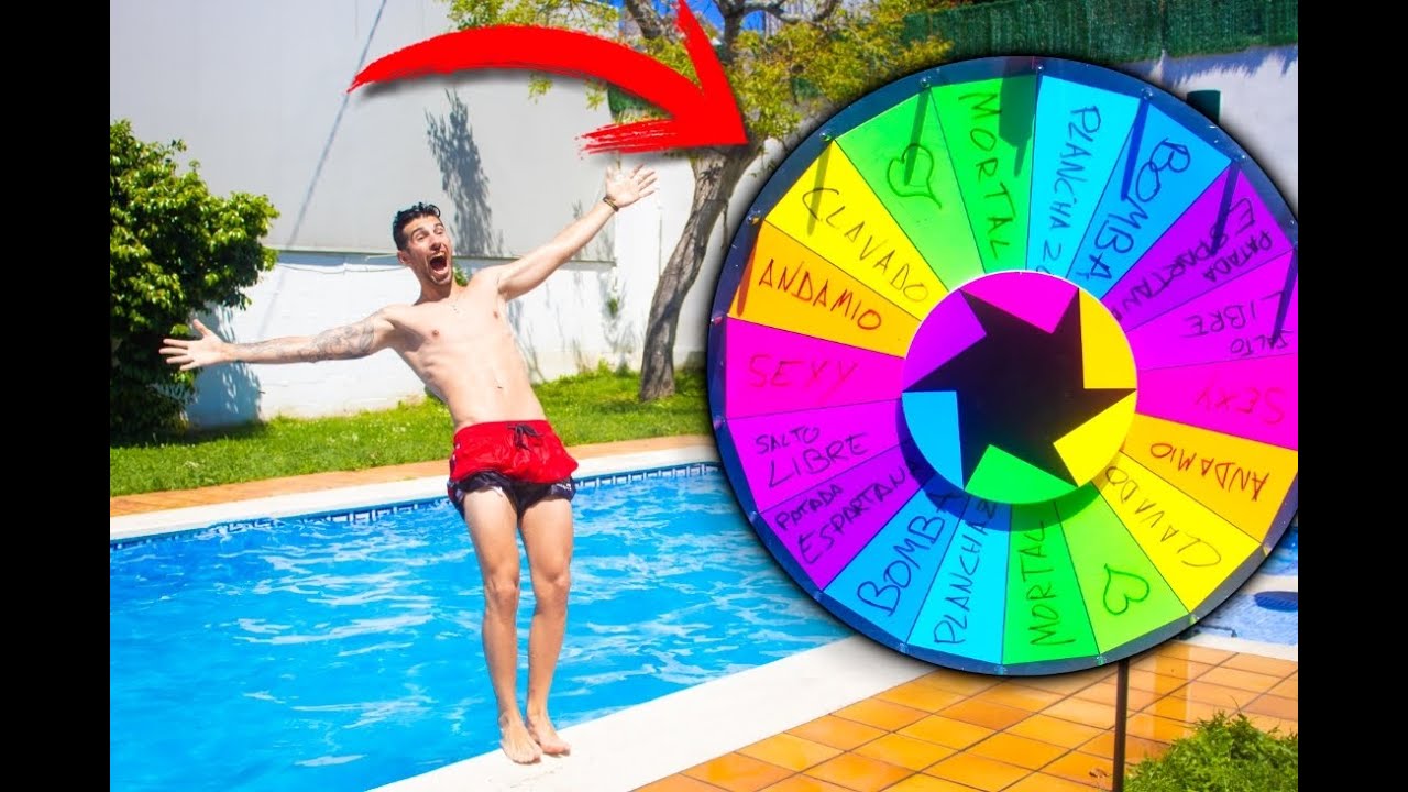 RULETA DE SALTOS EXTREMOS EN LA PISCINA !! PLANCHAZOS CLAVADOS SALTOS MORTALES Makiman