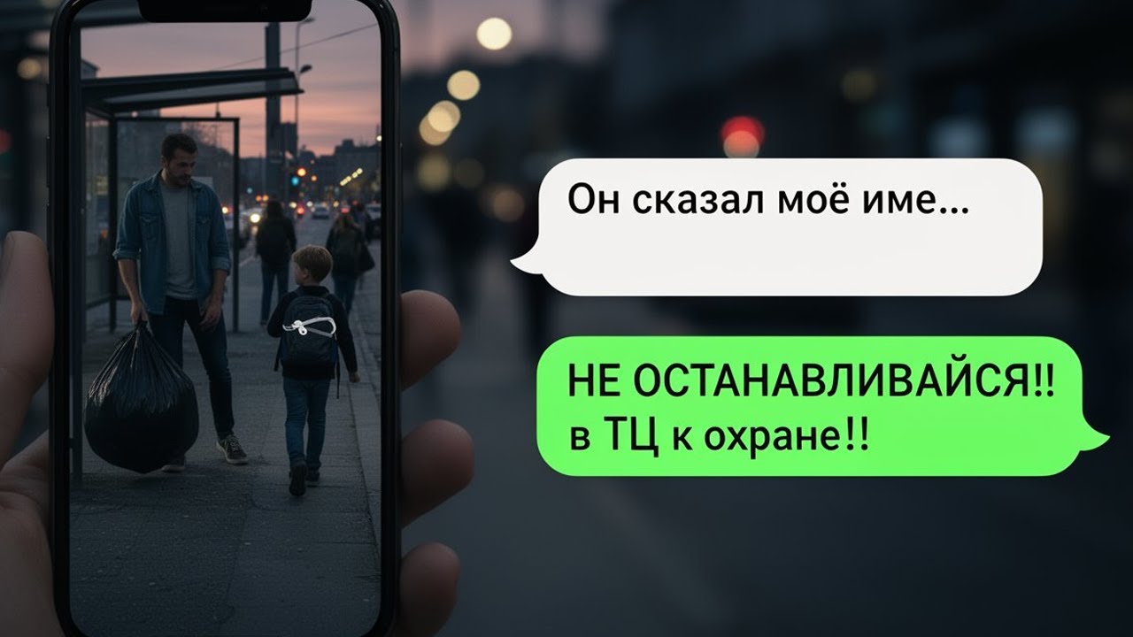 он идет за мной с черным пакетом