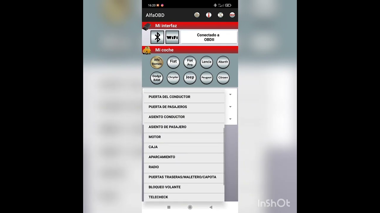Como usar AlfaObd y un conector OBD2 genérico