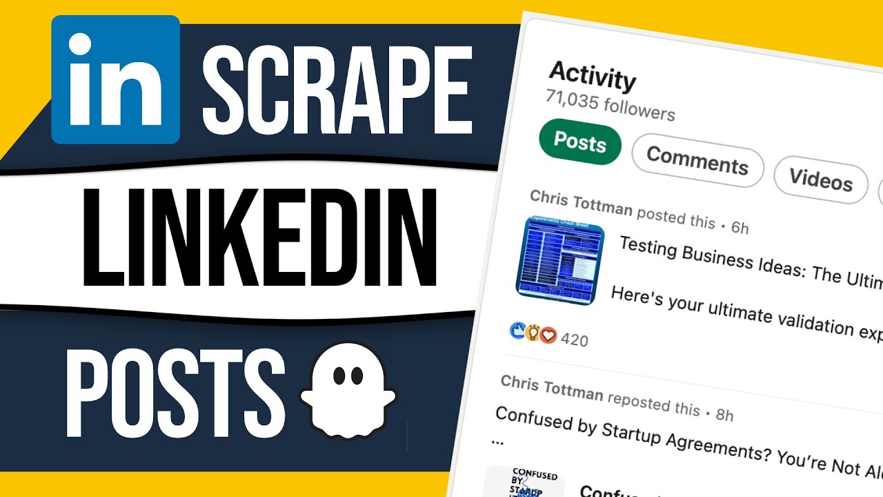 Scrape LinkedIn Posts - Extract text, images and videos from any profile! (PhantomBuster Tutorial)