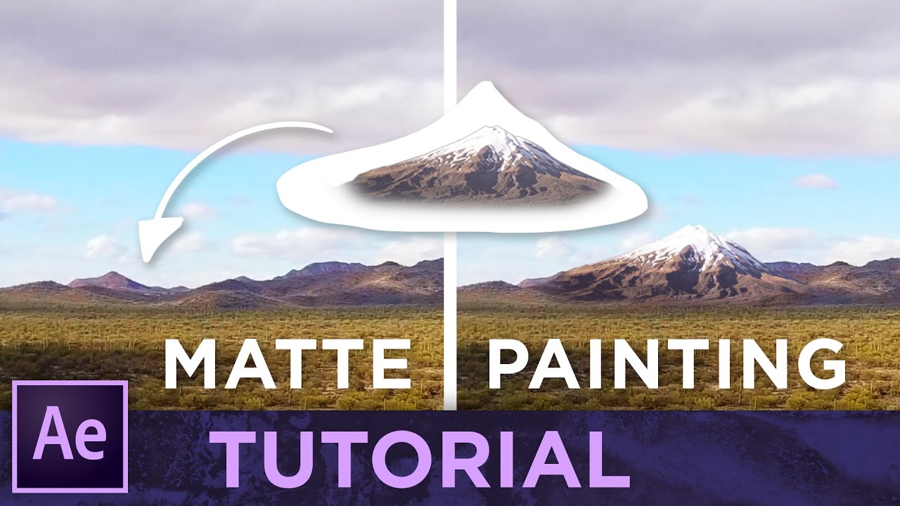 INSERIRE UNA MONTAGNA in un VIDEO • Adobe After Effects Tutorial [Matte Painting]
