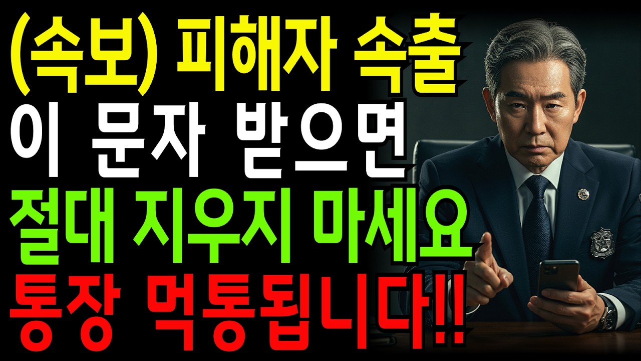 통장 먹통 피해 속출!! 이 문자 절대 지우지 마세요.삭제하면 보상도 안 됩니다, 증거로 꼭 남기세요｜보이스피싱｜60대 이상 주의｜노후자금｜노후지혜｜50대 이상 필수 시청｜오디오북