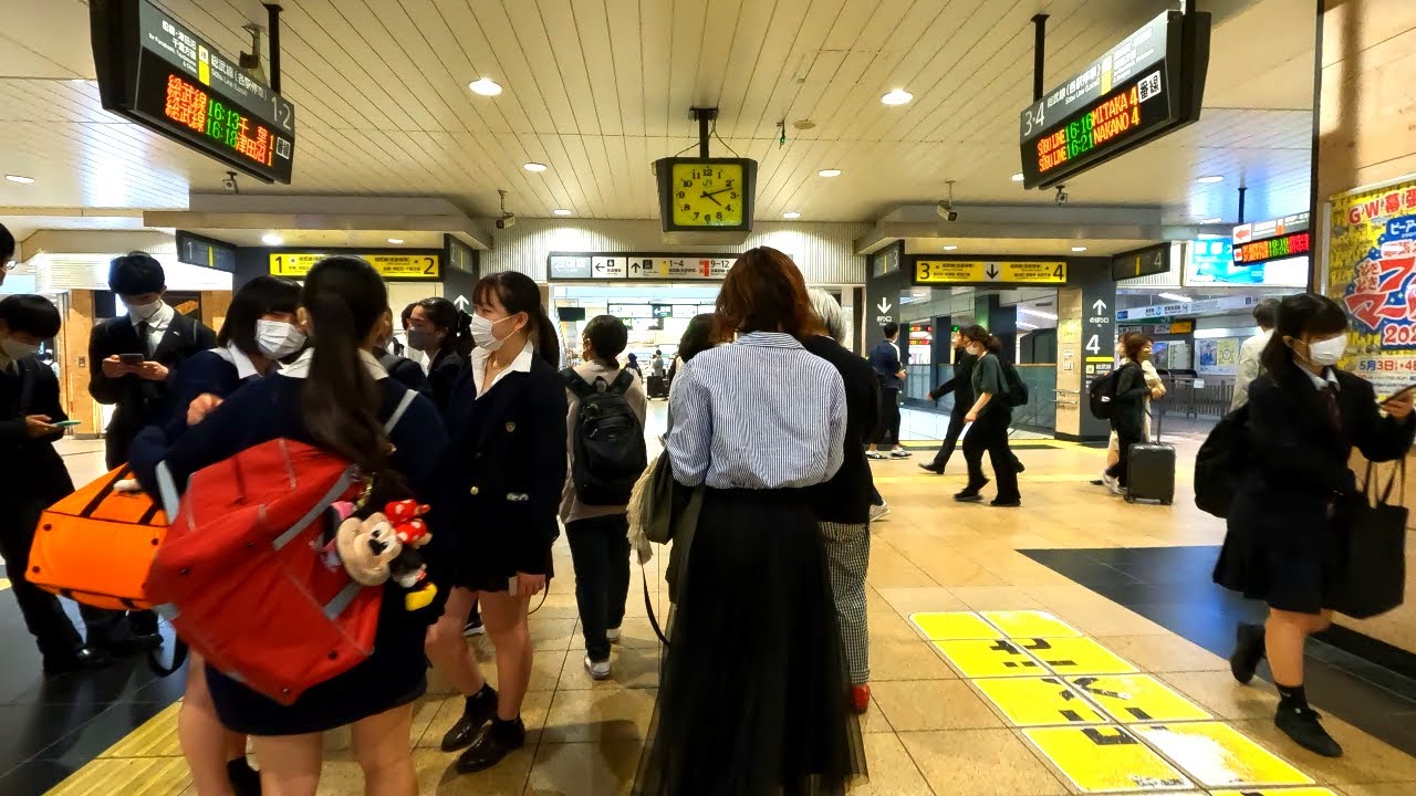 【4K60】西船橋駅を散歩！ラッシュの前だがめっちゃ混む！
