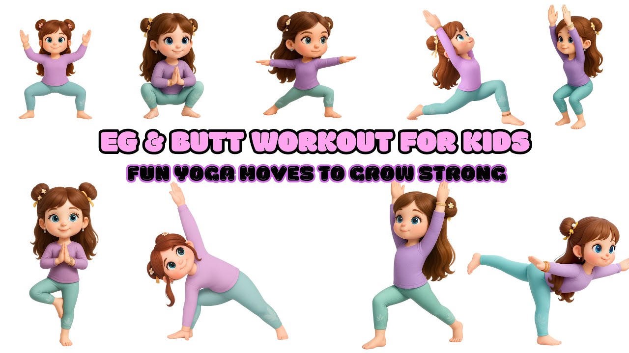 Fun With YoGa - eg & Butt Workout for Kids | Fun Yoga Moves to Grow Strong