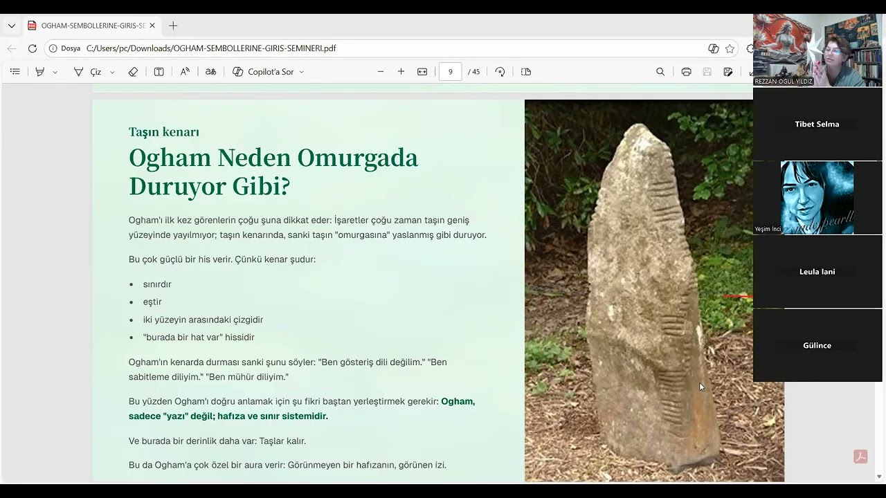 REZZAN OGÜL YILDIZ ile , Ogham Sembollerine Giriş Semineri...