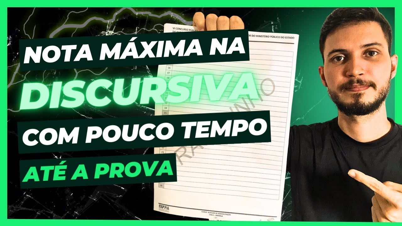 Como Fazer Prova Discursiva Com Pouco Tempo Para Estudar | Reda&ccedil;&atilde;o Para Concurso