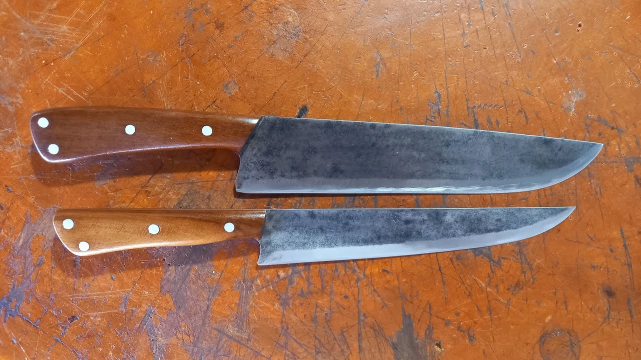 Faca Artesanal lâmina de serra antiga traçador aço carbono 1,5mm cuchillo hecho a mano