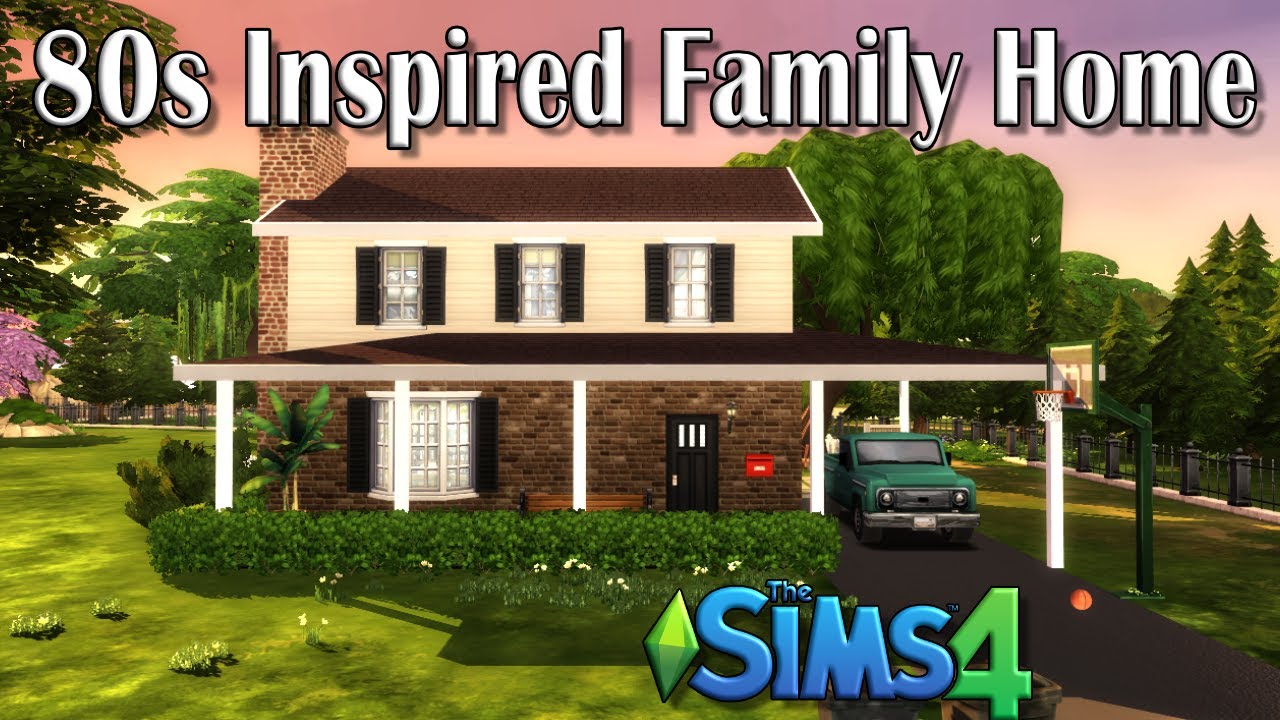 80s Inspired Family Home Sims 4 ||  The Sims 4 Décor to the max kit || Sims Speed Build || No CC
