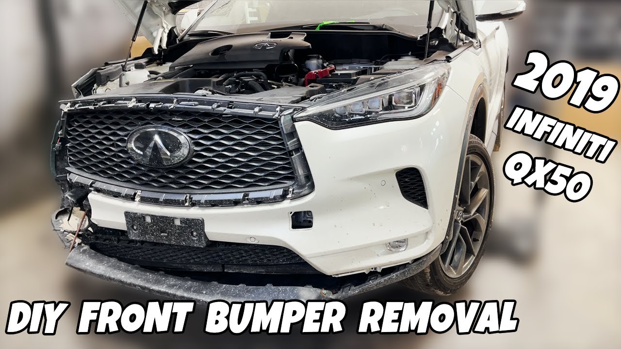 Снятие/демонтаж переднего бампера Infiniti QX50 2019–2020 своими руками — демонтаж любого бампера