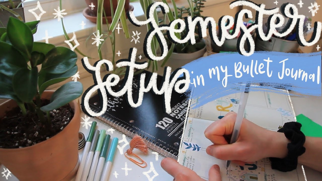 bullet journal semester organization + set-up for students!! // plan with me