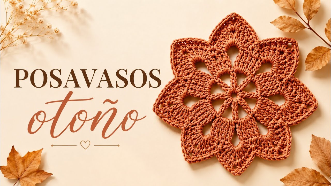 Posavasos Otoño/ Crochet fácil🍁