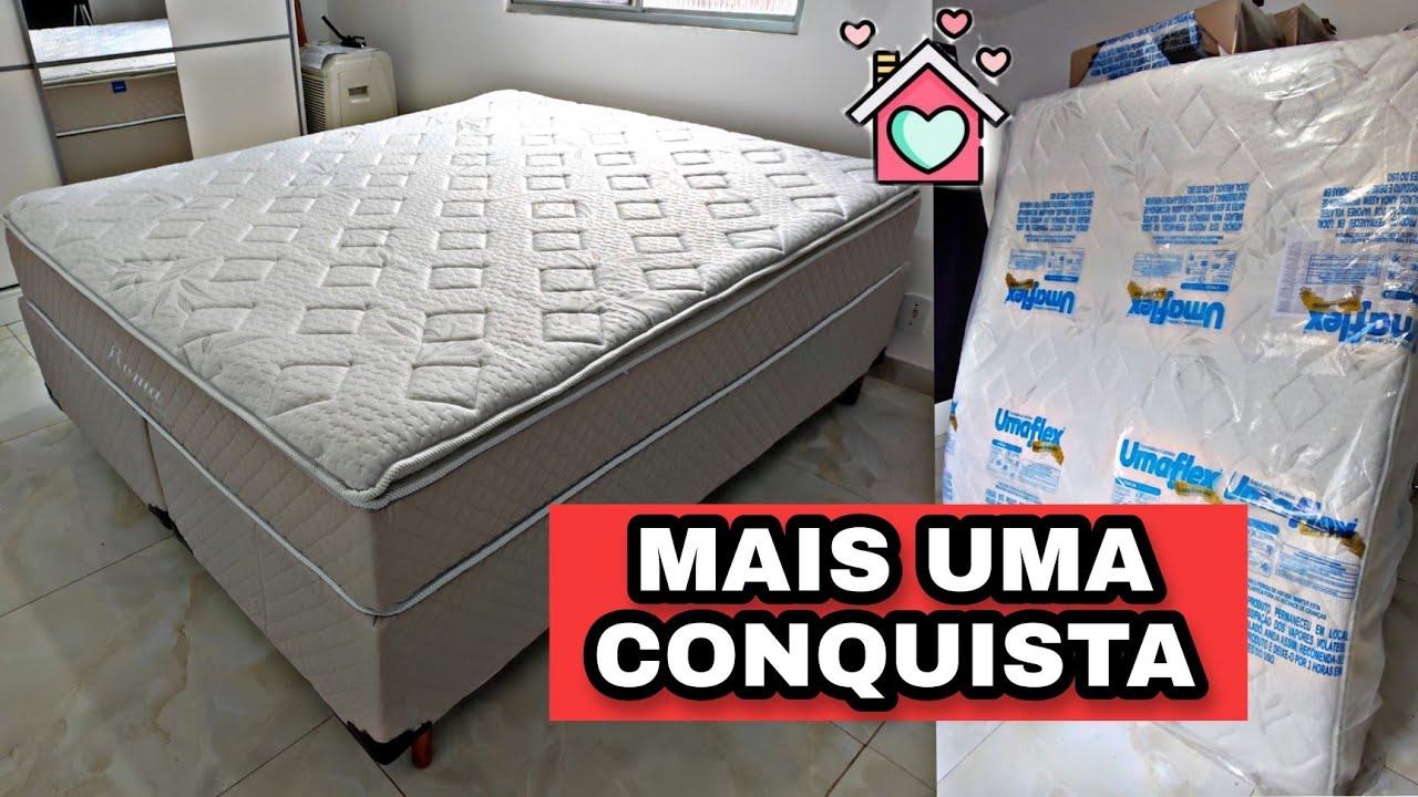 NOSSA CAMA NOVA CHEGOU🥰| MONTAMOS E ORGANIZAMOS| CAMA QUEEN ROMA UMAFLEX