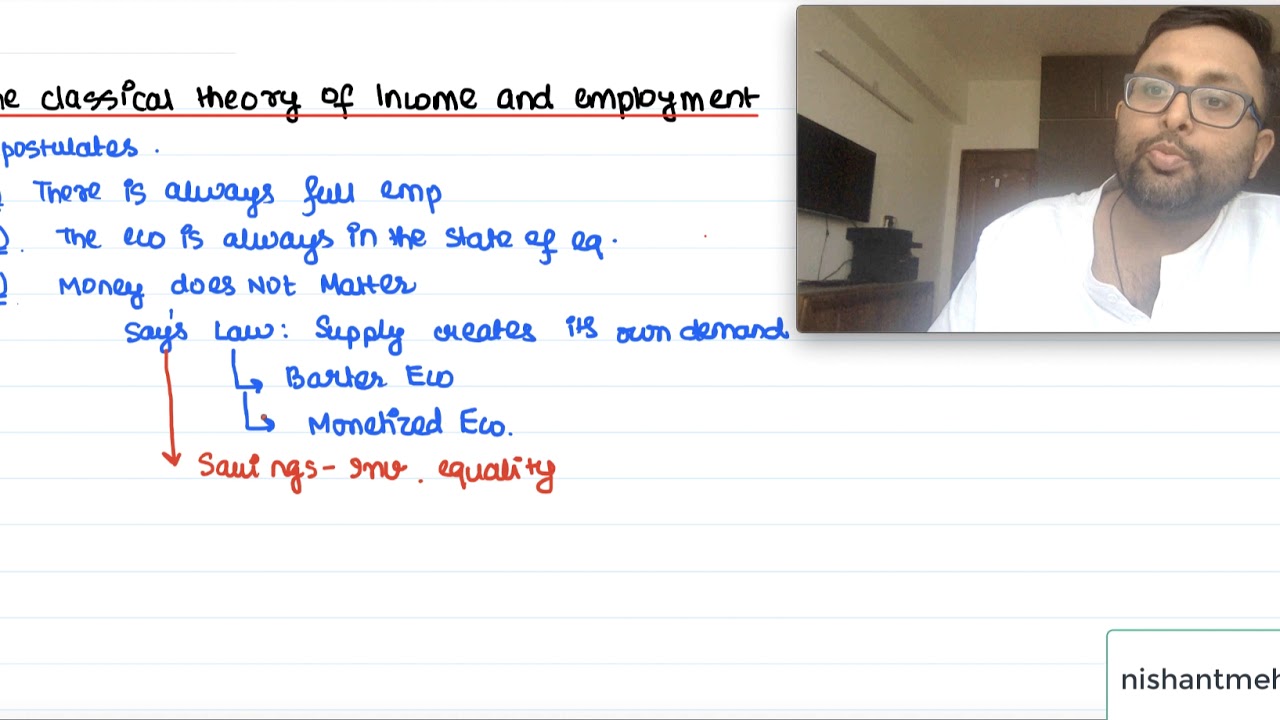 [IAS/IES Economics]Classical Theory of Income and Employment
