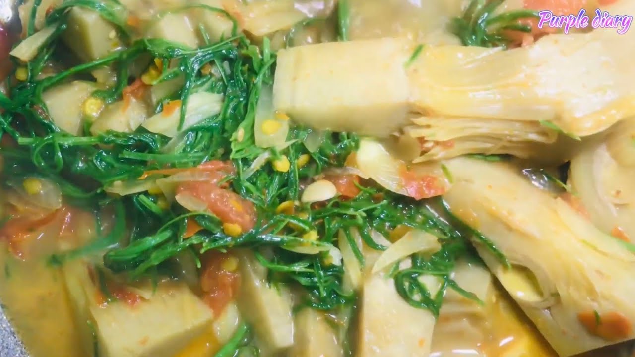 ပိန္နဲသီးနဲ့ ဆူးပုတ်​ရောချက်​လေး🤤 🍲 - Jackfruit Curry #jackfruit #ပိန္နဲ #ဆူးပုတ်@PurpleDiary21 💜