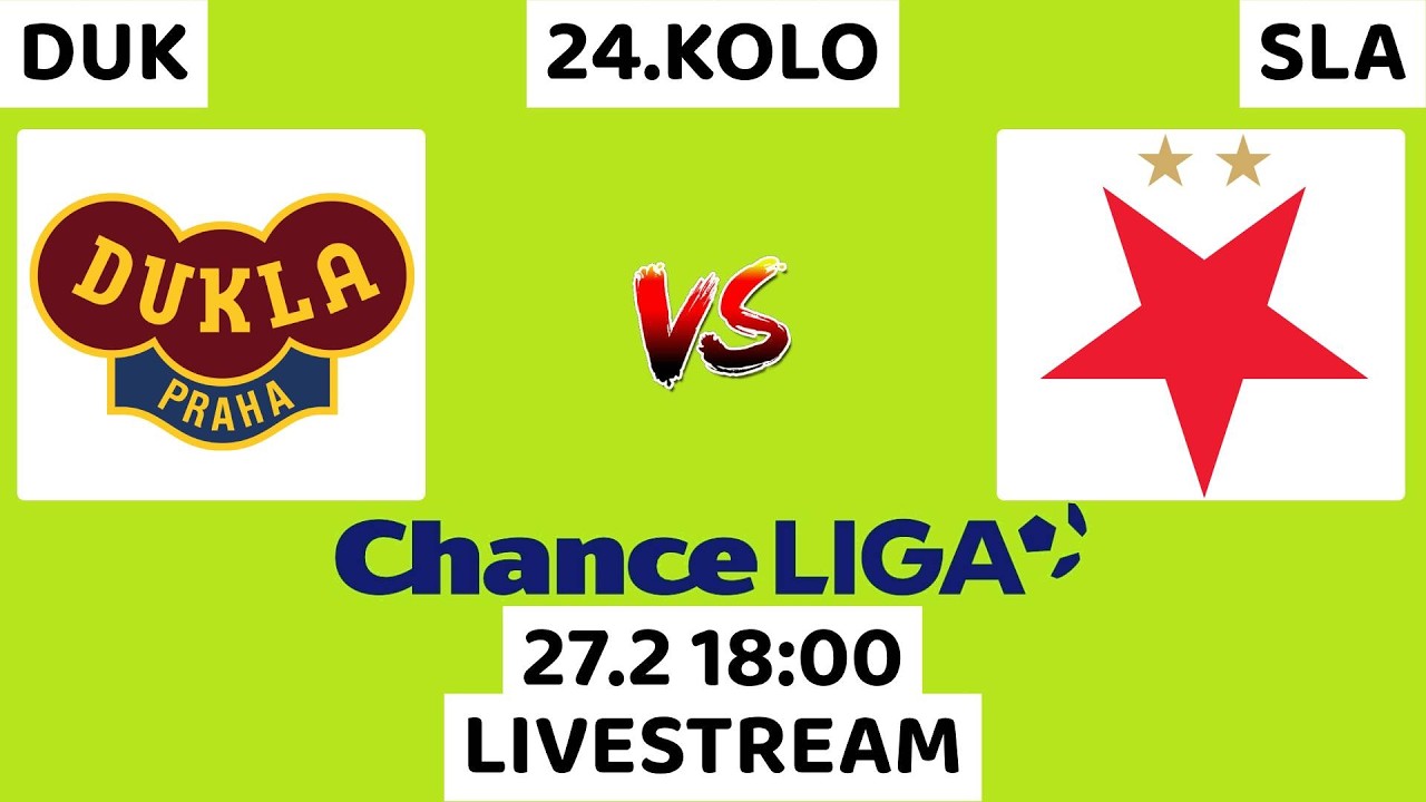 FK Dukla Praha - SK Slavia Praha 🔴LIVESTREAM🔴