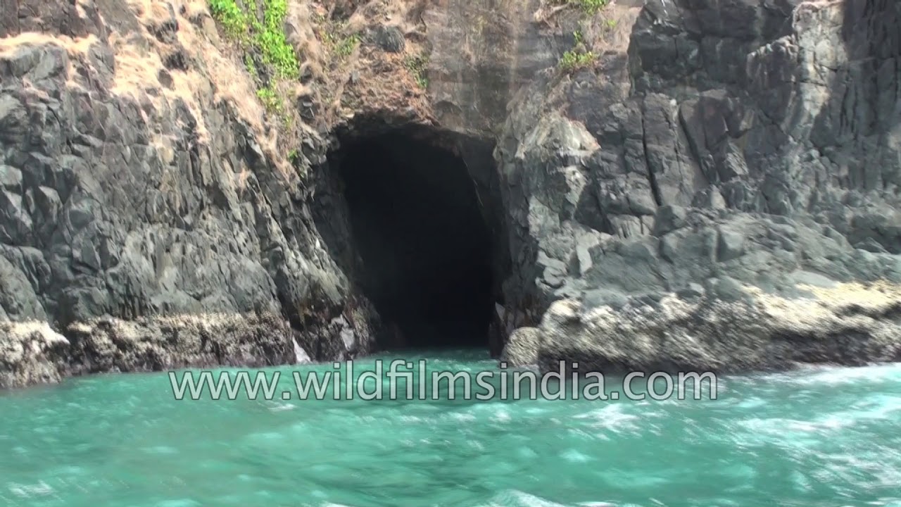 Netrani Island also known as Pigeon Island in Murudeshwar: mysterious sea cave on Arabian Sea coast