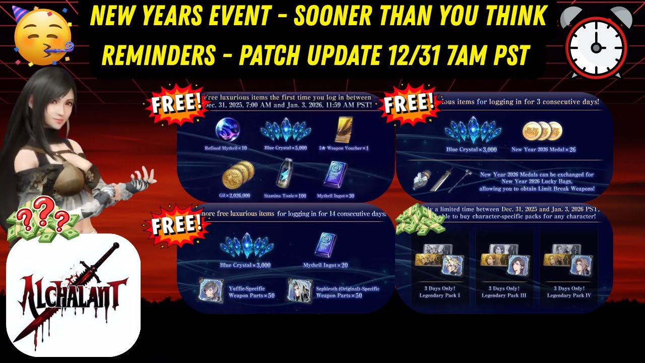 FF7 Ever Crisis - ВНИМАНИЕ! Новогоднее обновление выйдет рано, в 7 утра по тихоокеанскому времени.