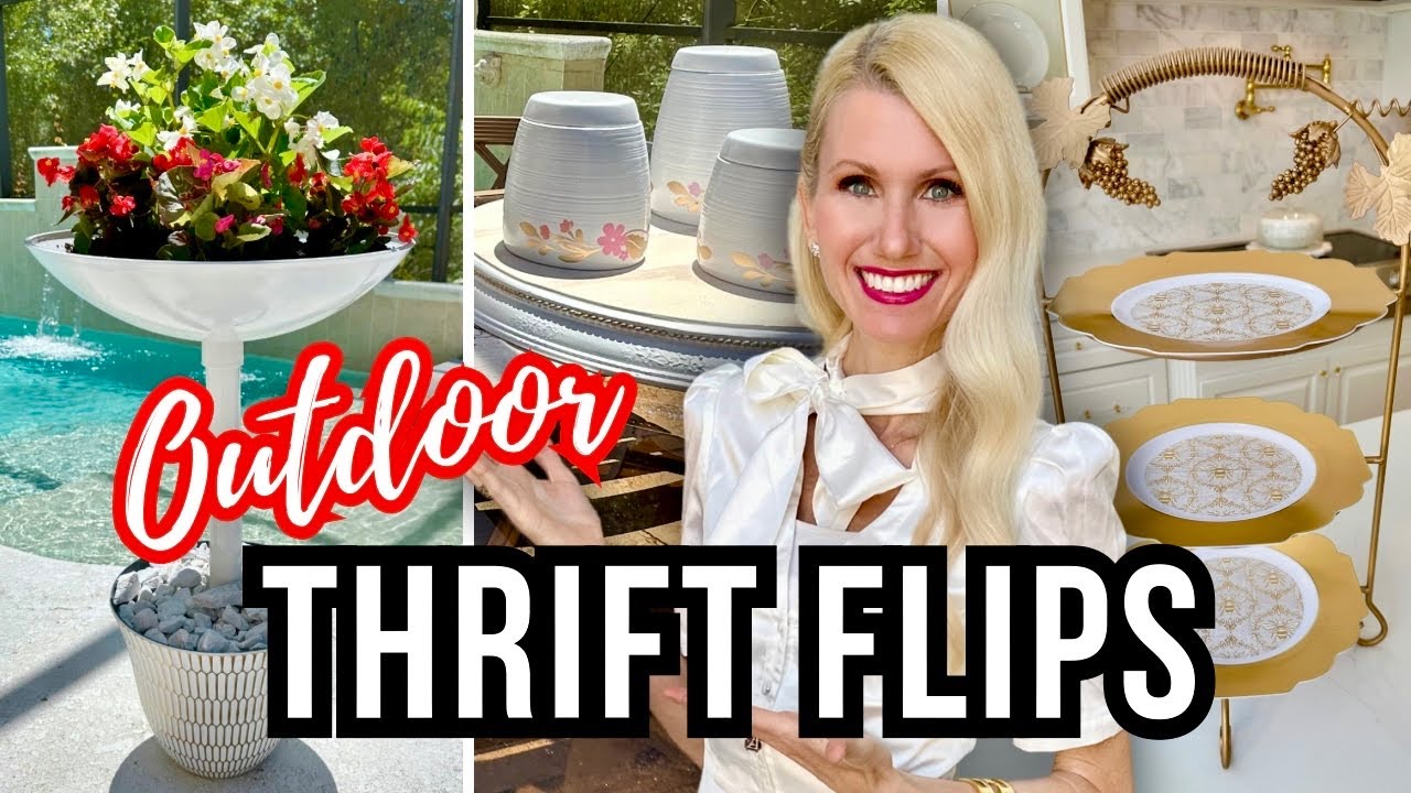 *THRIFT FLIP* UPSCALE DIY OUTDOOR DECOR On The CHEAP!