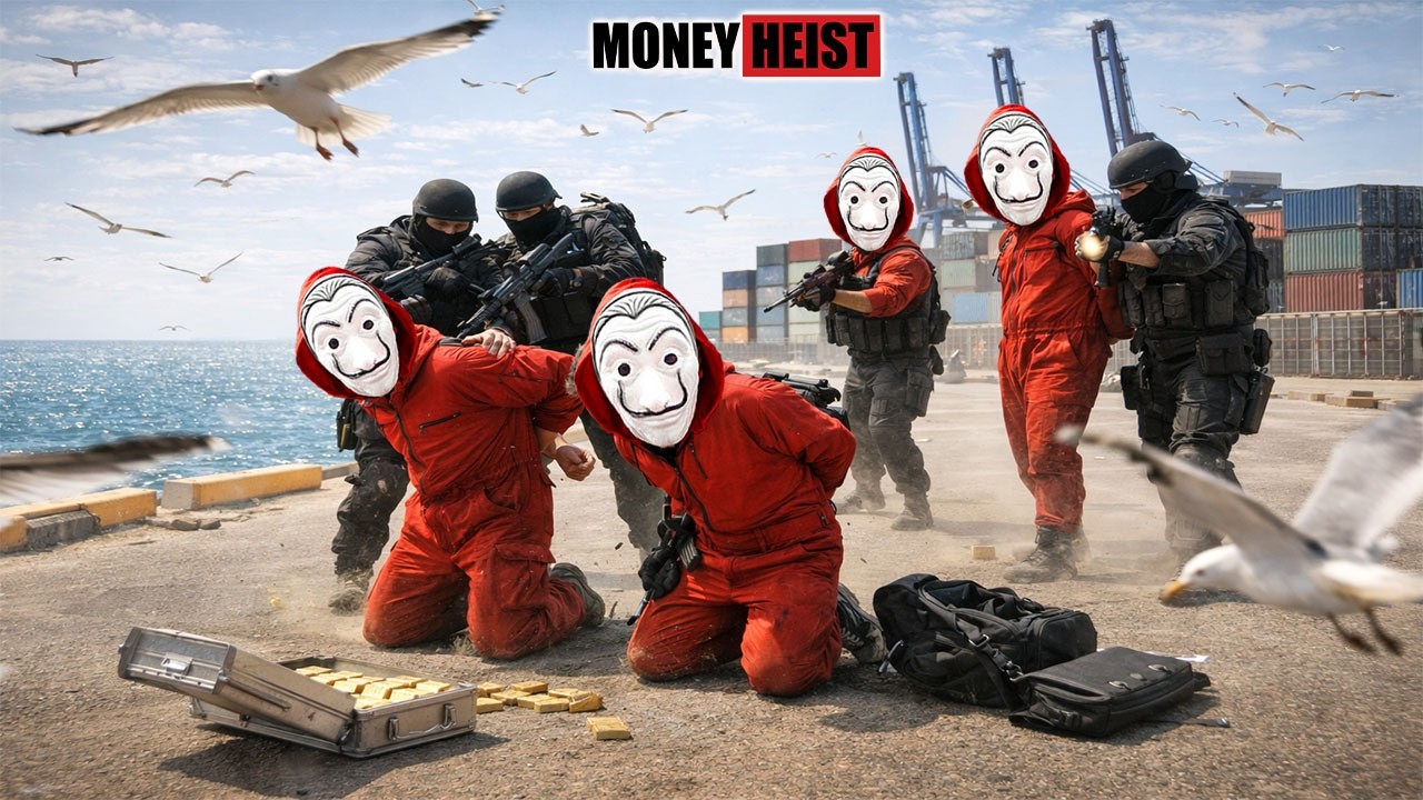 PARKOUR VS MONEY HEIST :  Boss escaped through a sewer pipe during the police raid | Epic POV