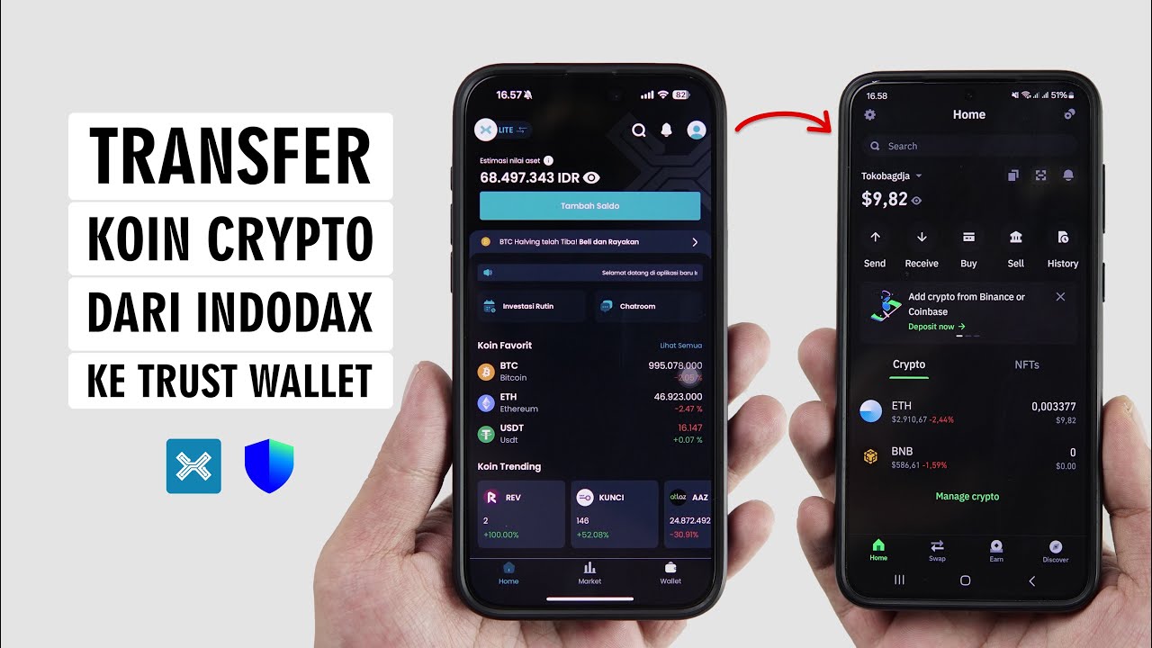 How to Transfer Crypto Coins from Indodax to Trust Wallet