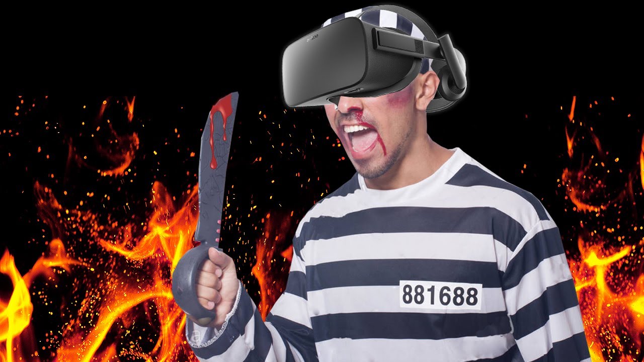 Practicing the prison shank in VR before I go to jail in real life