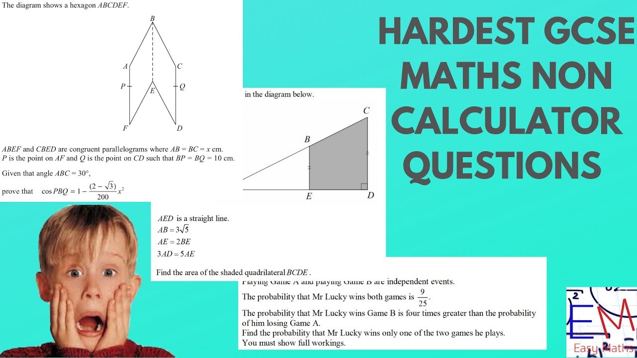Hardest GCSE Maths Paper 1 Non Calculator Questions - Preparation for May 2019