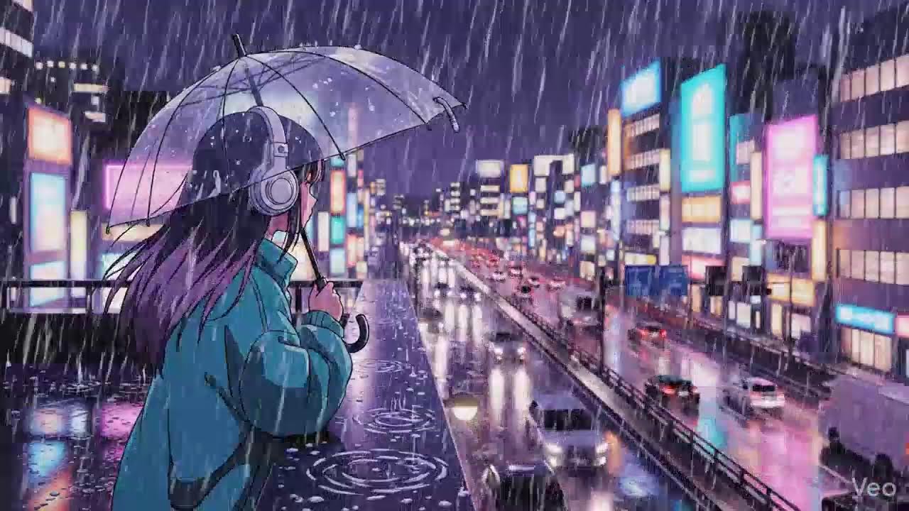 Midnight Rain 🌧️ Neon Japan Lofi for Deep Focus