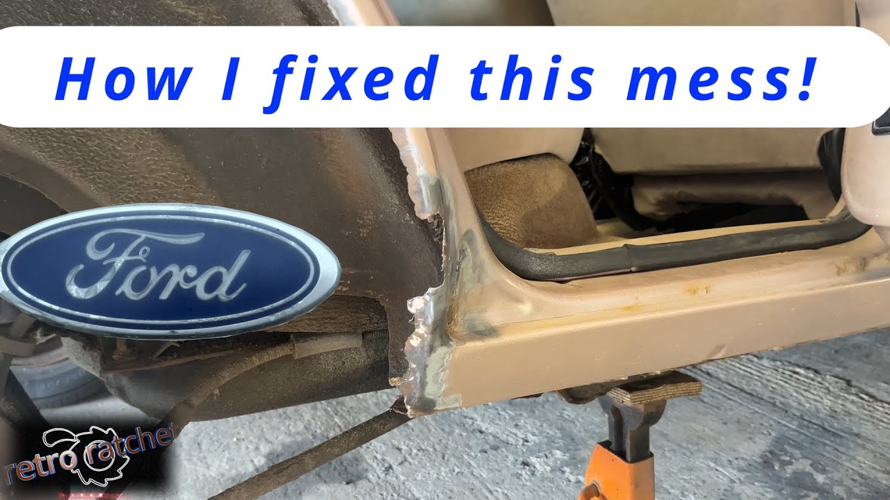 Ford Escort - Rear Wheel Arch Welding Repair - using sheet steel - Mk4 Ghia Restoration - Part 8