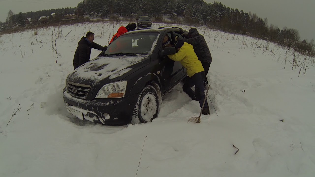 Поездка в лес на Kia Sorento, Mitsubishi Pajero Sport и BMW X5