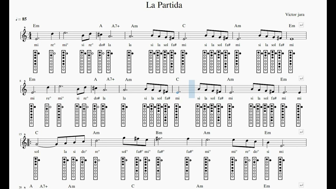 La partida Víctor Jara _ Flauta Dulce