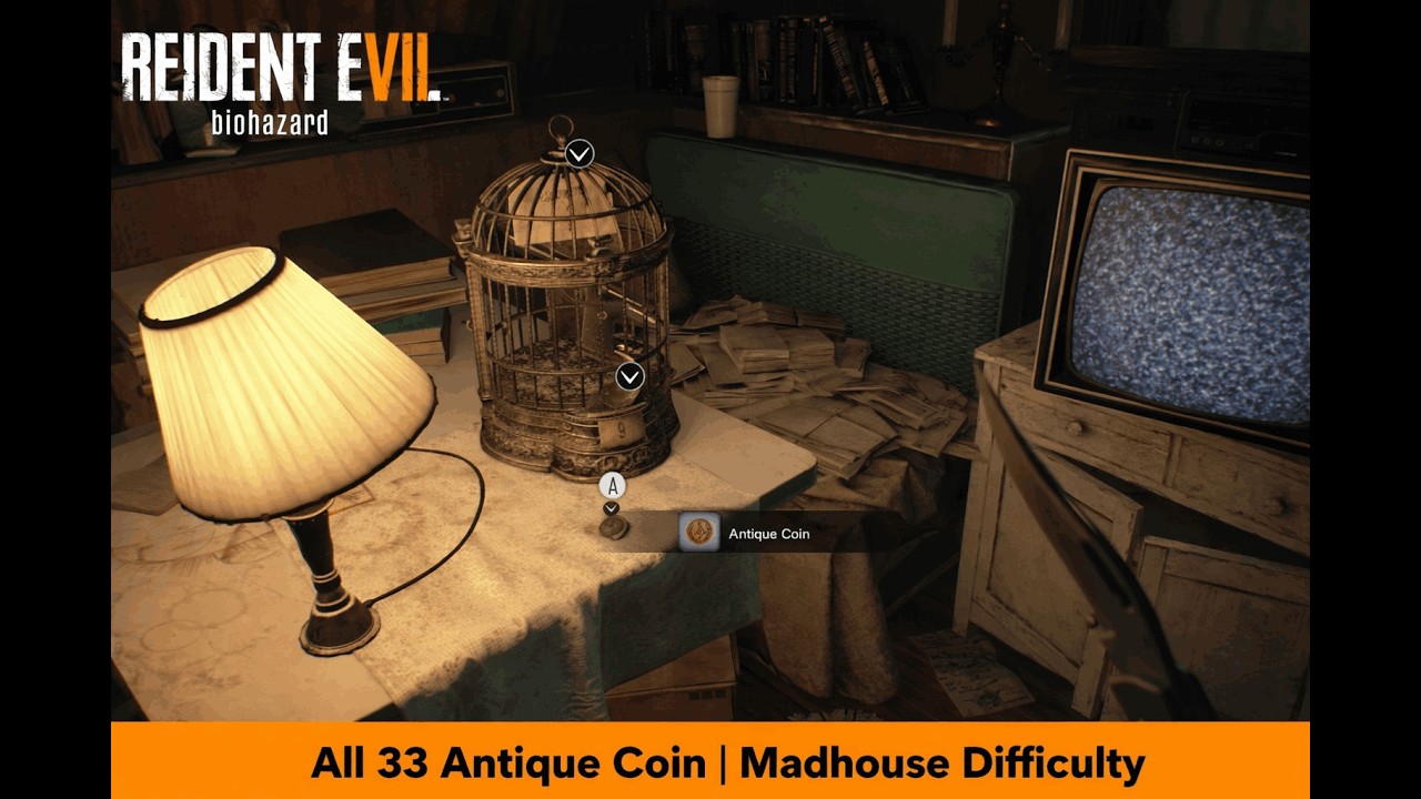 Resident Evil 7 Biohazard | All 33 Antique Coin (Madhouse Difficulty)