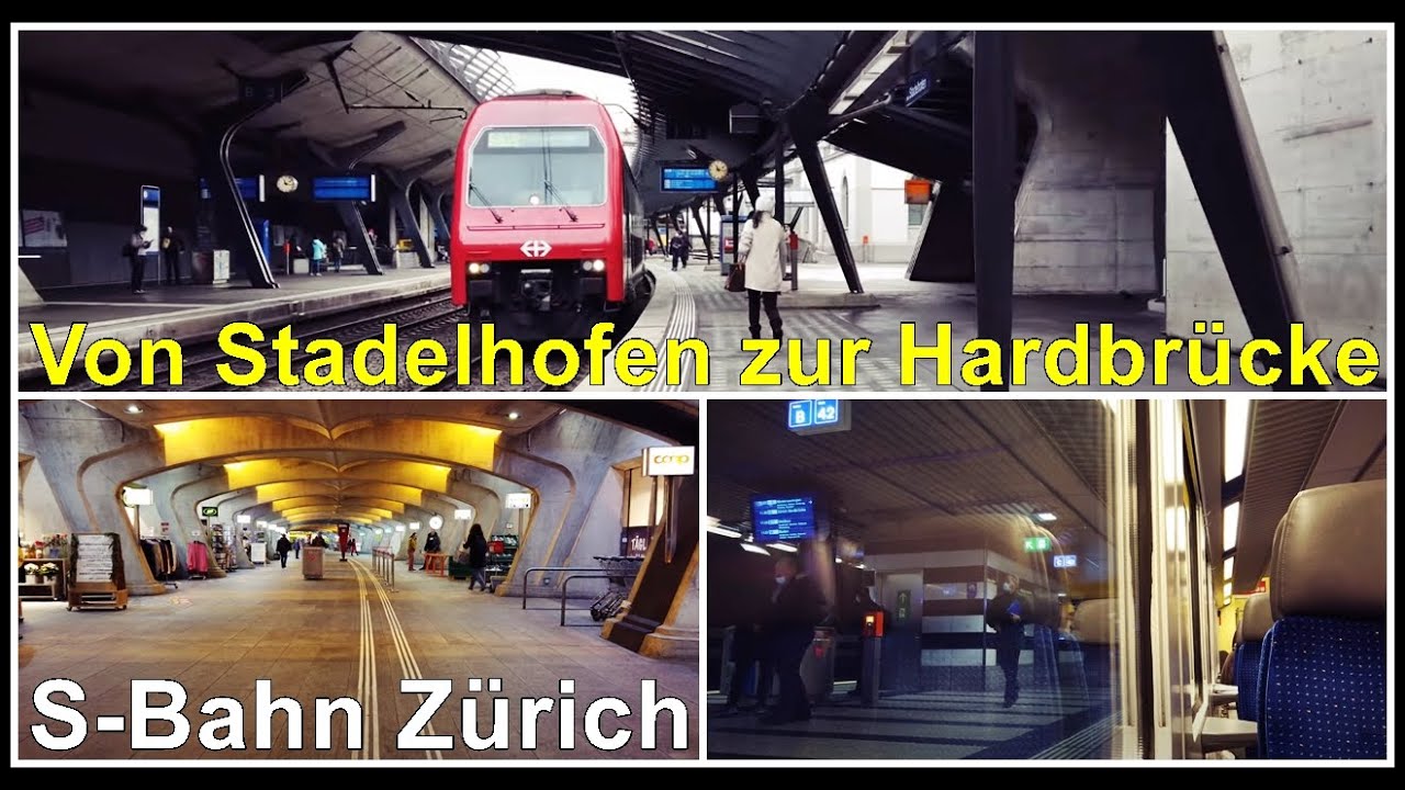 INSIDE SWISS TRAIN / Vom S-Bahnhof Stadelhofen zum S-Bahnhof Hardbr&uuml;cke, Stadt Z&uuml;rich, Schweiz 2021