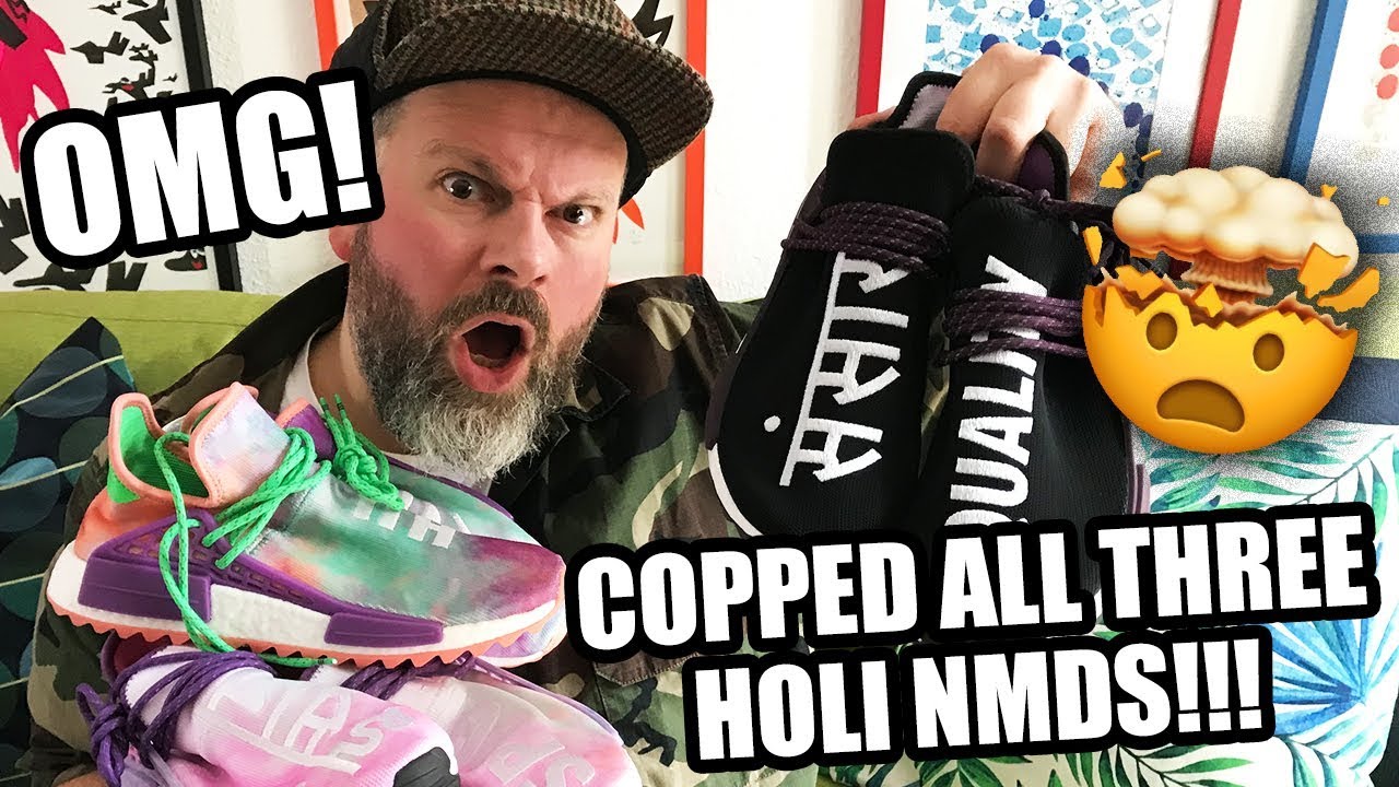 UNBOXING ALL  ADIDAS PHARRELL HU HOLI NMD