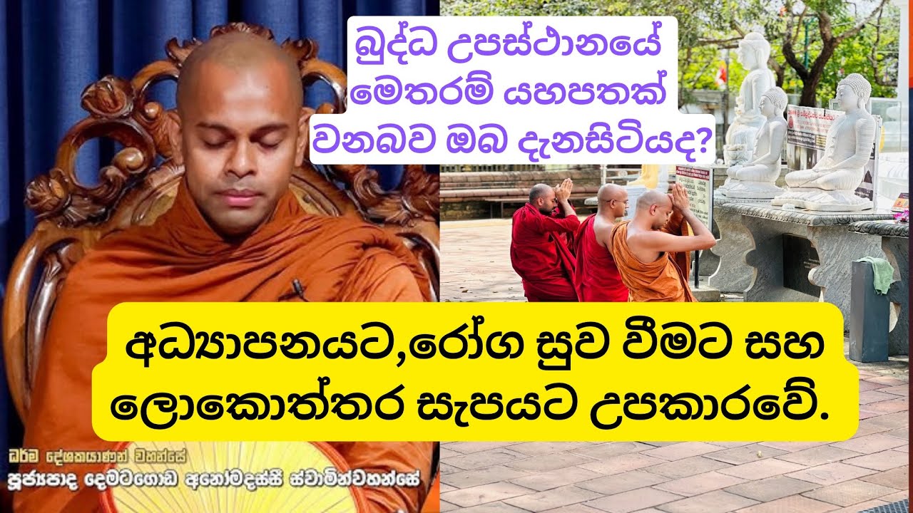 බුදුරජාණන් වහන්සේට උපස්ථාන කිරීමෙන් සිදුවන අසීමිත යහපත/ ven dematagoda anomadassi thero