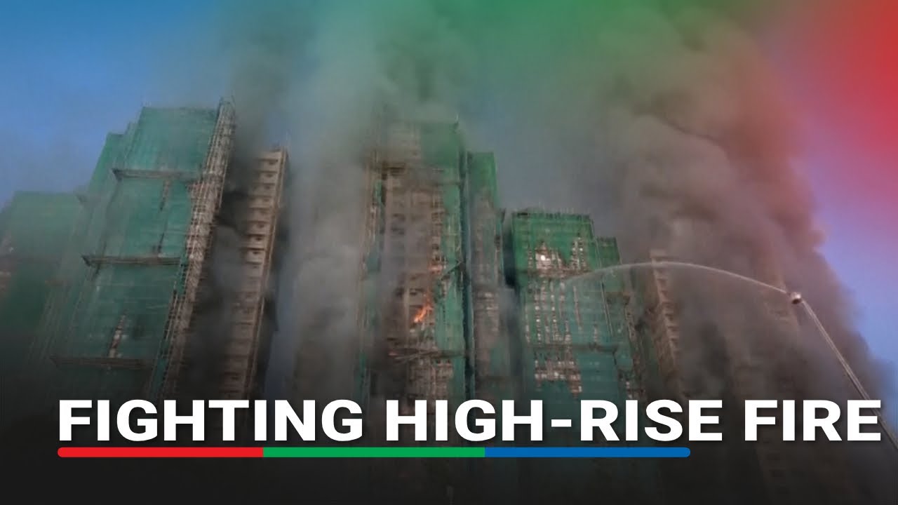 TIMELAPSE: Firefighters work overnight to extinguish Hong Kong tower fire | ABS-CBN News