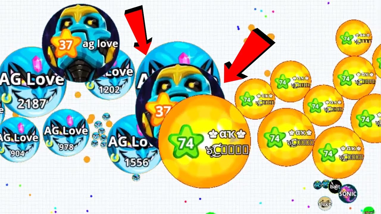 Agar.io New Animated Skin Unlocked Solo vs Team AG Team Dominating Agario Best Moments
