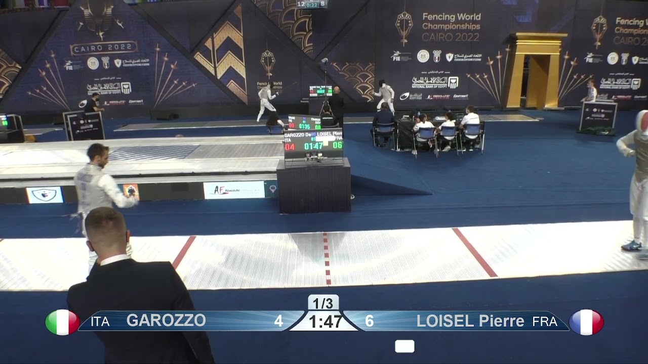 2022 244 T32 16 M F Individual Cairo EGY CHM RED LOISEL FRA vs GAROZZO ITA
