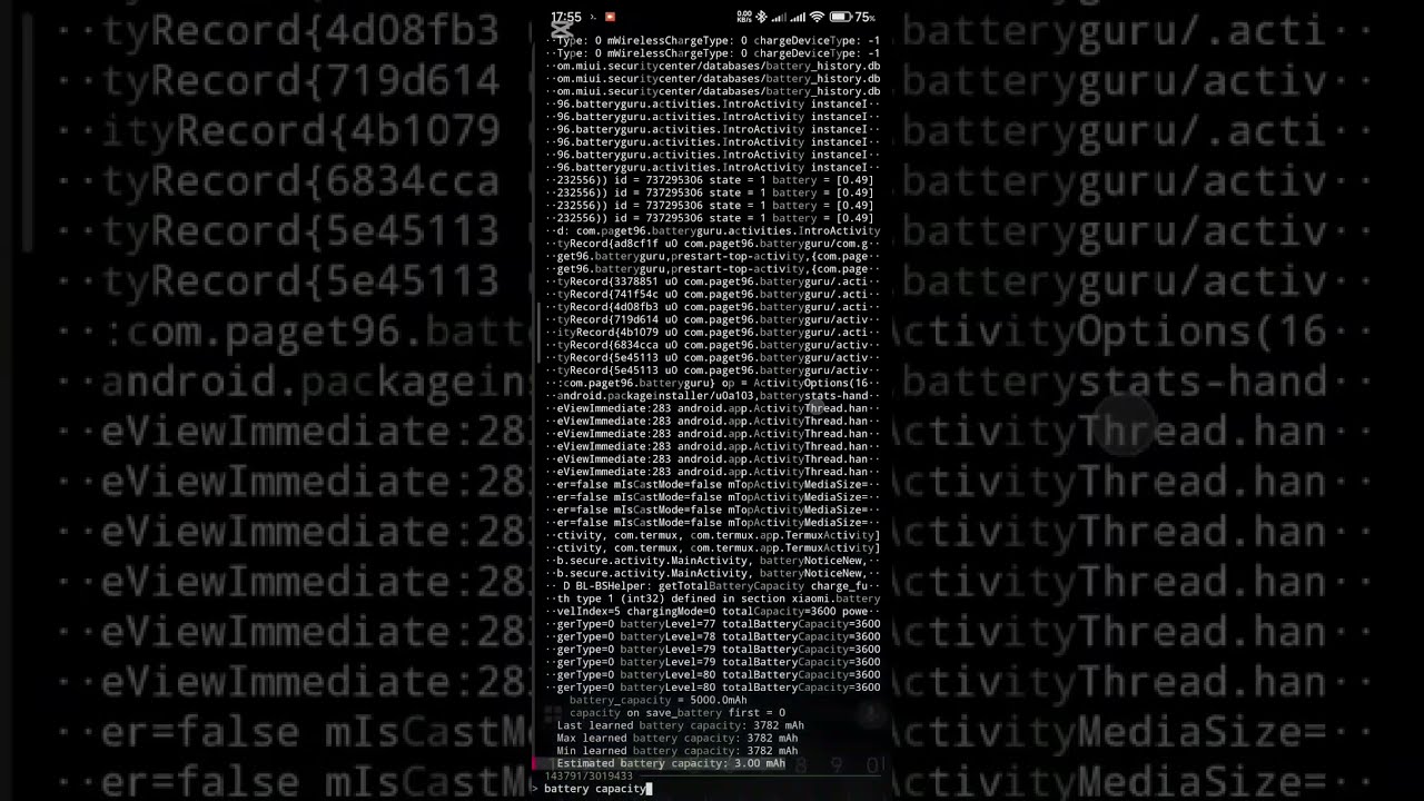 How to see battery capacity on xiaomi phones