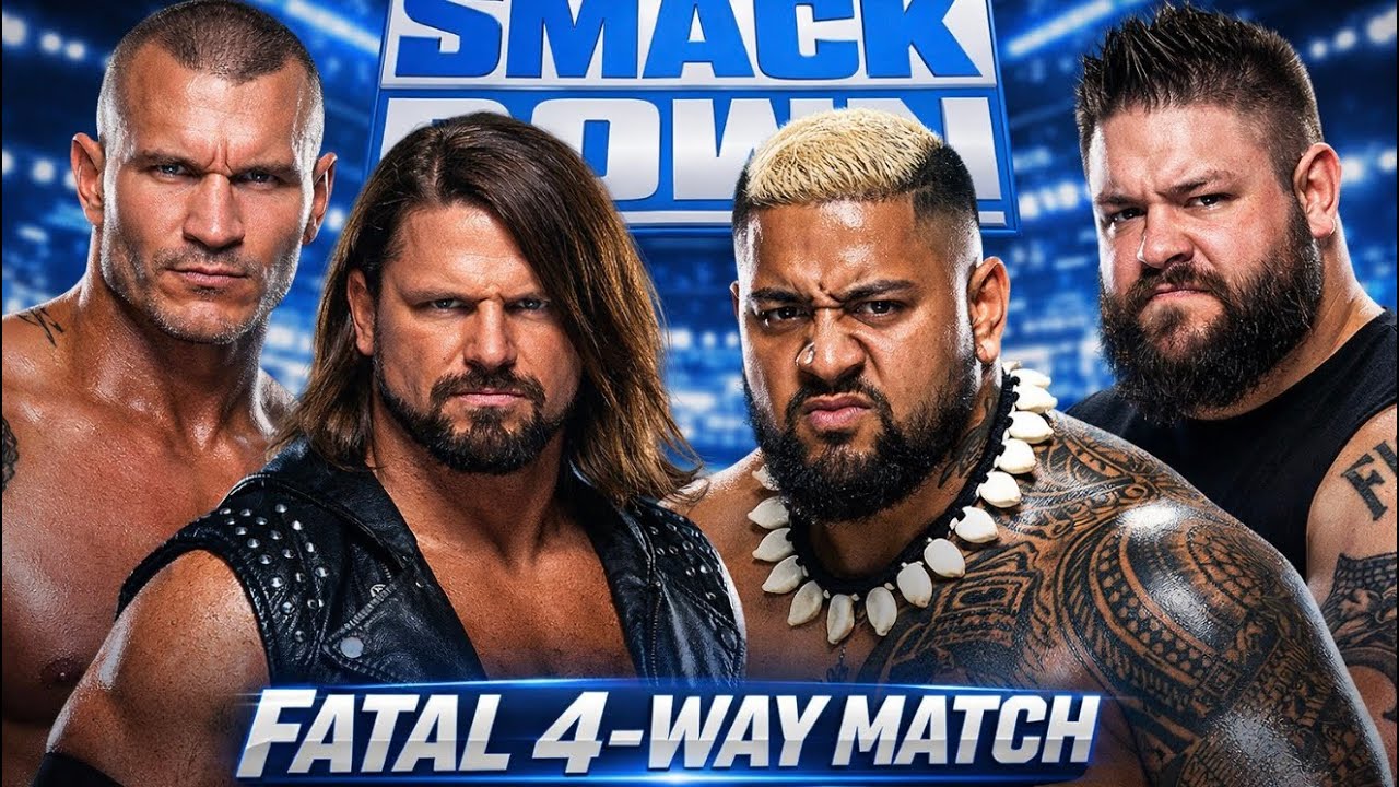 WWE 2K25 : Randy Orton vs Aj Styles vs Solo Sikoa vs Kevin Owens Fatal 4-way | SmackDown