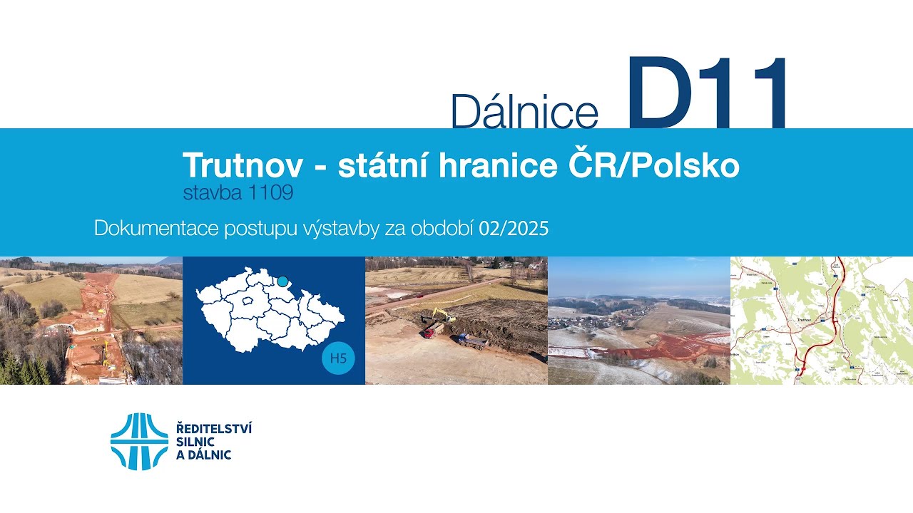 D11 1109 Trutnov – státní hranice ČR/Polsko (dokumentace stavby 02/2025)