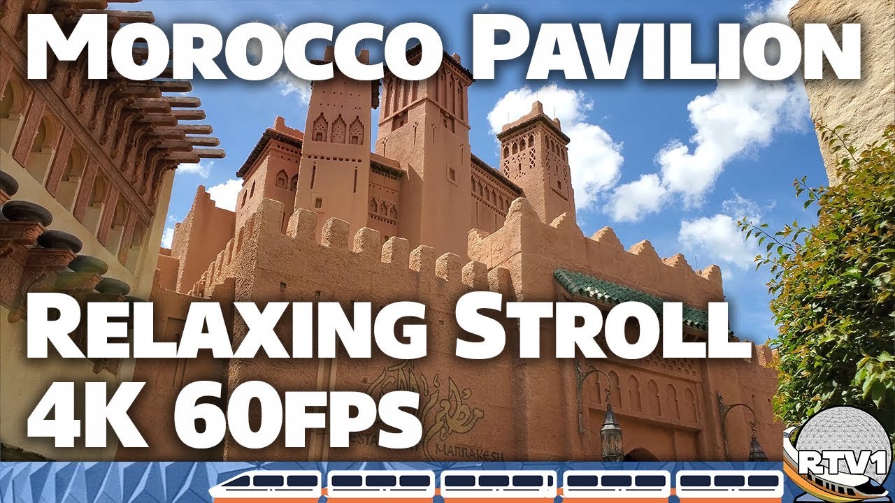 Morocco Pavilion at Epcot - Relaxing Stroll in 4K 60fps - Walt Disney World 2019