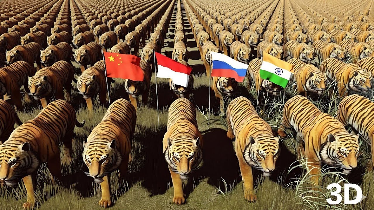 Most Tigers Found in Different Countries 🐅🐯