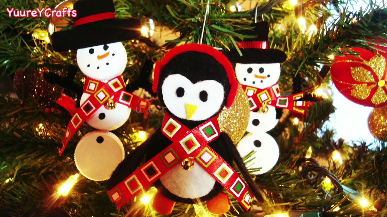 COMO HACER MU&Ntilde;ECOS DE NIEVE | MANUALIDADES CON RECICLAJE | CRAFT - YuureYCrafts #christmascrafts