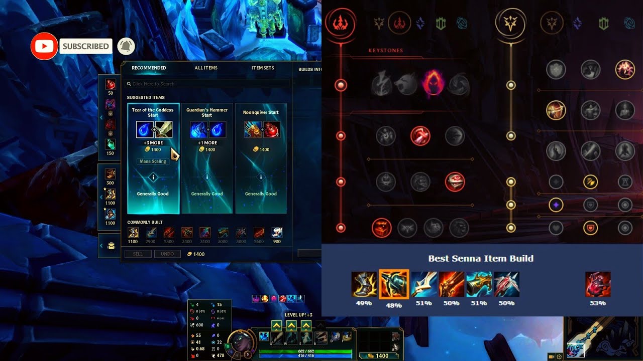 LOL - League Of Legends - Senna ARAM Build Guide, Runes, Items 12.21, LoL