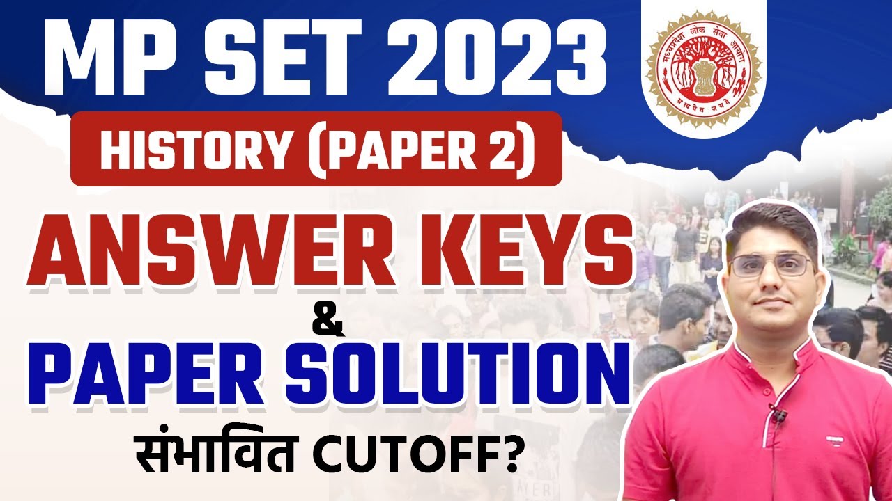 MPSET 2023 History Answer Key with Paper Solution | MP SET History Cut off (Expected) | Vision JRF