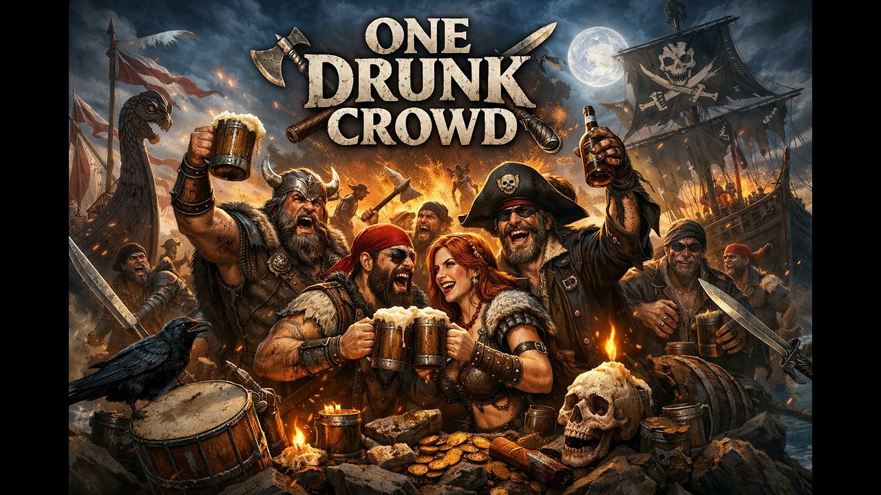 One Drunk Crowd (AI Viking-Pirate Party Metal)