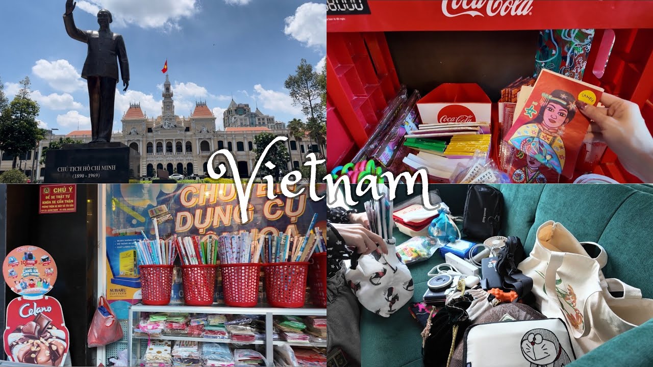 【旅vlog】4泊5日ベトナム🇻🇳ホーチミン  |  文房具、雑貨爆買い  |  ベトナム料理  |  packing